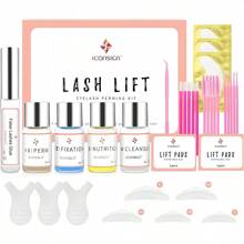 Lash Lift Kit, Eyelash Perm Kit, Professional Eyelash Curling Lash Extension Set, Glue Upgraded Version, Lash Extensions, Lash Curling, Semi-Permanent Curling Perming Wave Suitable For Salon - Pink - View 3