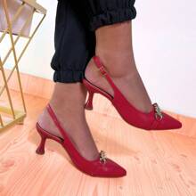 Mozione Women Heeled Sandals - 紅色 - 查看 3