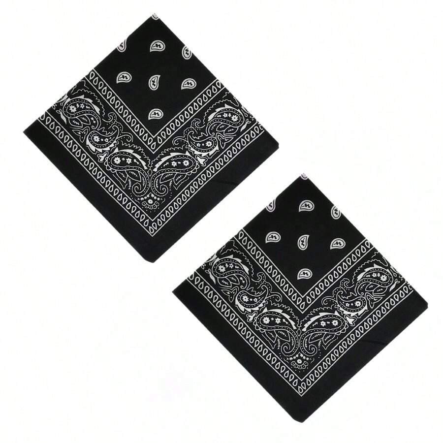Women Bandana & Square Scarves - 2 Black - View 1