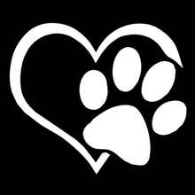 Anime-Inspired Glitter Heart Paw Decal - Durable, Self-Adhesive Car Window Sticker, Sparkling Cartoon Design - White - View 3