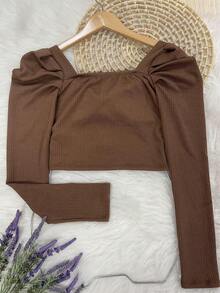 Women Tops - Cà phê nâu - Xem 2