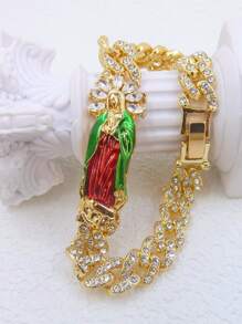 1入14K金鍍綠色聖猶達聖母手鐲(女款) - 手鍊 - 查看 2