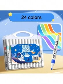 New Acrylic Marker Student Watercolor Pen Art Painting Special Color Opaque Stackable Color Marker Set - Pink - View 13
