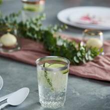 20 chiếc cốc tái sử dụng có viền màu bạc 300ml, thích hợp cho đám cưới, lễ tạ ơn, Giáng sinh, Halloween, bàn ăn, tiệc tùng, v.v. - Bạc - Xem 3