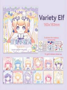 Princess Dress Up Sticker Book Toy For Girls, Children's Educational Toy, Sticker Drawing For Beautiful Girls' Makeup - Multicolor - View 14