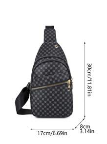 1 件男士经典胸包，休闲时尚 PU 斜挎包夏季学院包斜挎包单肩包侧包居家度假工作周末度假随身携带实用大容量皮革老钱黑色礼物实用礼物秋季圣诞节腰包旅行包斜挎包笔记本电脑时尚休闲感恩节钱包收纳包斜挎包骑行包黑色包徒步旅行学生多功能户外便携复古包皮包流浪包臀包礼物男士包旅行必需品复古包男士礼物情人节 - 黑色 - 查看 5