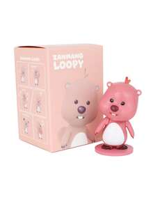 Pastel de castor rosa figurita de coche de dibujos animados lindo muñeco coreano regalo - Rosa - Ver 3