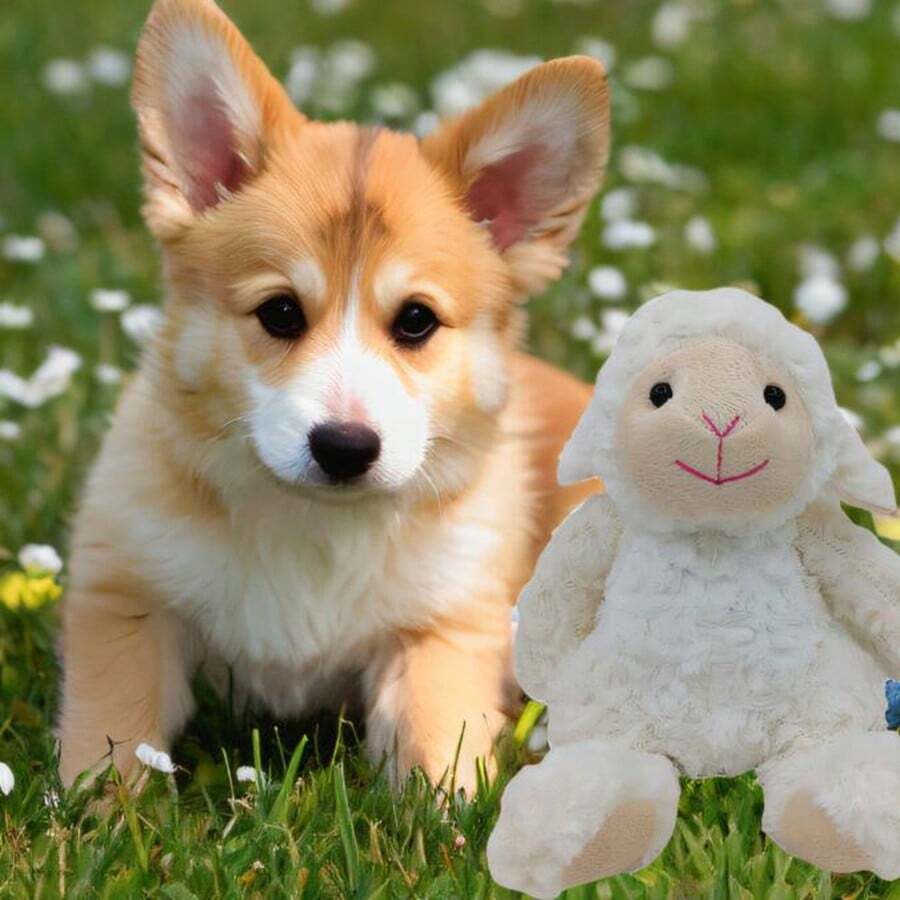 Lovely Plush Lamb Toys For Pet Plush Animal Sheep Toys For Dogs Playing