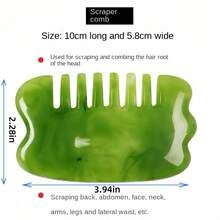 Bộ dụng cụ mát-xa Gua Sha 7 chiếc - Bấm huyệt trên mặt bằng nhựa tự nhiên Thanh thư giãn cơ đầu tự nhiên, Nâng cơ mắt & cằm đôi, Lược kinh tuyến & Bảng làm đẹp - Nhiều màu - Xem 9