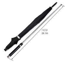 Self-Defense Long-Handle Windproof UV Protection Business Cane Umbrella Suitable For Climbing Hiking Hanging Out On Raining - Black - View 3