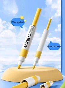 New Acrylic Marker Student Watercolor Pen Art Painting Special Color Opaque Stackable Color Marker Set - Pink - View 4