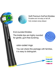 4/8/12pcs ITECHNIK 1cm Diameter Electric Toothbrush Replacement Heads, Suitable For People With Larger Tooth Spacing, Compatible With OralB P/PRO/D Series Electric Toothbrush