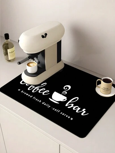 1 pieza, Almohadilla de drenaje de barro de diatomeas para máquina de café, almohadilla de drenaje de goma suave, antideslizante, súper absorbente y resistente al desgaste para secar platos, tapete para encimera, mesa de comedor, mascota, decoración de mesa de patio, suministros de cocina para el hogar y útiles escolares.