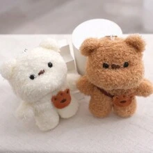 1pc Cartoon Doodoo Face Teddy Plush Pendant Bag Decorations Stuffed Toy - Multicolor - View 2