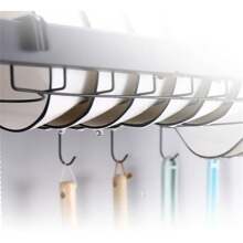 1個不銹鋼水槽排水架，用於廚房，盤碗儲物架，多功能水槽盤碗瀝水架，配有掛鉤和筷子架，可自定義安裝節省空間和時間，使您的廚房整潔有序