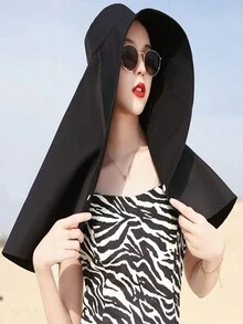 Protective Neck Shawl All-In-One Sunscreen Sun Hat Female Spring And Summer Protection Sun Hat UV Cover Shawl Cap - A - View 17