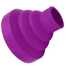 1入組沙龍工具黑色粉色通用矽膠風筒擴散器帽，可調溫度抗散熱風吹乾頭髮風筒