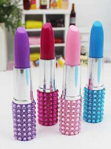 1 szt. Długopis w kształcie szminki wysadzany diamentami, urocze artykuły papiernicze dla studentów, pisanie podpisów i artykuły biurowe - Wielokolorowe - Zobacz 13