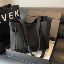 男士帆布包 单肩包/手提包/托特包 多口袋公文包 背包 工作或学校用 夏季大学包 爸爸新生 书包 多功能宿舍 圣诞尖叫手提包 便携时尚休闲 男朋友礼物 手拿包 度假趣味礼物 礼品 胸包 露营旅行包 行李袋 返校 沙滩包 单肩包 夏季包 春假男士包 黑色包 徒步旅行包 周末包 旅行必备品 大包 购物袋 沙滩包 大型学校用品 - 黑色 - 查看 1