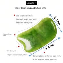 Bộ dụng cụ mát-xa Gua Sha 7 chiếc - Bấm huyệt trên mặt bằng nhựa tự nhiên Thanh thư giãn cơ đầu tự nhiên, Nâng cơ mắt & cằm đôi, Lược kinh tuyến & Bảng làm đẹp - Nhiều màu - Xem 6