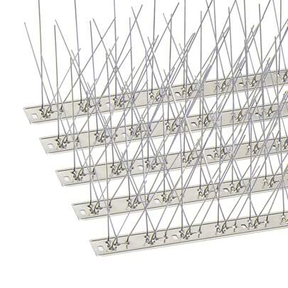 Bird Spikes With Stainless Steel Base, Bird Repellent Spikes Arrow Pigeon Spikes Fence Kit For Deterring Small Bird, Crows Covers