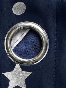 1入組鋁箔高遮光窗簾，隔熱，防紫外線，隱私保護窗簾，適用於客廳、臥室、餐廳 - 藏青 - 查看 6