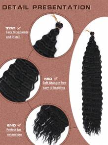 Deep Curly Hair Extensions Ocean Wave Crochet Hair Extensions Deep Wave Crochet Hair Extensions 1Pack 30Inch Synthetic Twist Ripple Curly Braiding Hair For Women