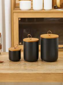 1 件陶瓷咖啡罐，适用于厨房，家用食品储存罐，厨房装饰，可用于谷物、大米、盐、香料，适合户外野餐、派对、礼物、生日 - 彩色 - 查看 8