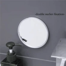 5/10/15入組雙吸盤放大化妝鏡，可吸附女孩的毛孔、黑頭、痘痘、念珠菌工具，放大面部細節，清晰高清化妝鏡，配有吸盤壁鏡 - 圓形放大鏡15倍白色 - 查看 5