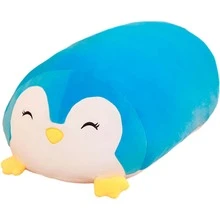Long Plush Stuffed Animal Hugging Pillow Cuddly Pillow Plushies Toy Home Decor Huggable Anime Gifts For Kids And Lovers In Birthday, Valentines - 藍企鵝 - 查看 1