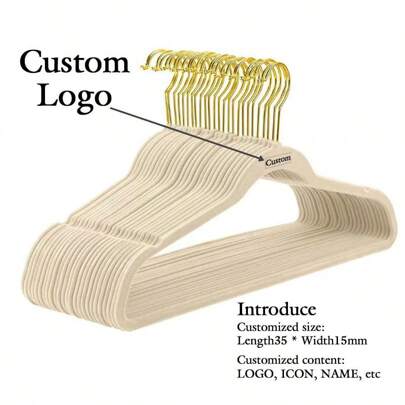 10/20/30 szt. spersonalizowanych, flokowanych, antypoślizgowych wieszaków z nadrukiem w stylu japońskim, spersonalizowanym logo, imieniem itp., oszczędzające miejsce, ultracienkie, o wysokiej trwałości kolorów i wytrzymałości, wykonane z przyjaznego dla środowiska materiału bazowego i wysokiej jakości flokowanego, oszczędzające miejsce, wielokrotnego użytku, antypoślizgowe, wykwintne, nowoczesne, schludne, zamawiane na zamówienie, spersonalizowane, wyjątkowe, idealne na prezent, wielofunkcyjne, trwałe, stylowe, do biura, na Walentynki, na Dzień Matki, na Dzień Ojca, na ukończenie szkoły, na wesela, na parapetówkę