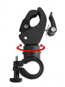 1pc Bicycle Light Holder Clamp 360 Degree Rotation Flashlight Mount Bracket For Front Light, Mountain Bike Riding Accessory - Black - View 5