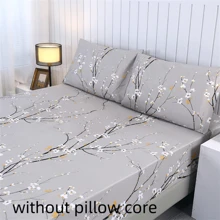 Copriletto a tre pezzi in stile moderno con fiori, confortevole, soffice e traspirante in fibra di poliestere, adatto a tutte le stagioni per la camera da letto