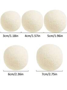 1-12pcs 100% Pure Wool Dryer Balls, Natural Fabric Softener, Reusable, Reduces Wrinkles, Saves Drying Time And Energy, Replaces Dryer Sheets And Chemical Softeners. Solid Laundry Balls Suitable For All Clothes, Can Be Used For Washing Shirts, Bras, Socks, Stockings, Underwear, Machine Washable, Ideal Home Cleaning Accessory. - Various Specifications Of Wool Balls - View 3