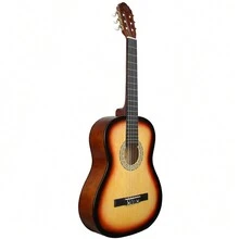 Guitarra clásica de 39 pulgadas con cuerdas de nylon y tamaño completo, guitarra acústica redondeada para principiantes, estudiantes y adultos - Multicolor - Ver 4