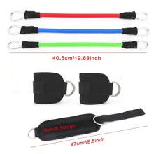 5pcs Ankle Resistance Band Set, 20lbs, 25lbs, 30lbs Resistance Bands With Adjustable Leg & Hip Training Straps, Elastic Band, Tension Rope, Muscle Exercise Fitness Equipment, For Home & Gym Workout - Black - View 12