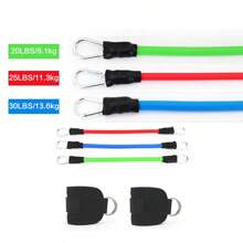 5pcs Ankle Resistance Band Set, 20lbs, 25lbs, 30lbs Resistance Bands With Adjustable Leg & Hip Training Straps, Elastic Band, Tension Rope, Muscle Exercise Fitness Equipment, For Home & Gym Workout - Black - View 4