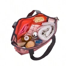 1 Túi Lưới Tắm Túi Treo Đồ Vệ Sinh Và Phòng Tắm Có Dây Kéo, Thích Hợp Cho Bơi Lội, Du Lịch, Tập Gym, Cắm Trại, Ký Túc Xá Đại Học, Đi Biển (Xanh, Xám, Đỏ) - Nhiều màu - Xem 5