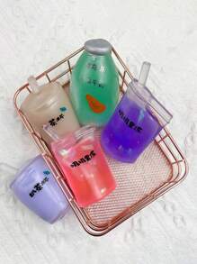 1入組 TPR 材料創意奶茶杯形狀減壓玩具，聖誕節/復活節/感恩節減壓禮物，裝飾 - 彩色 - 查看 9