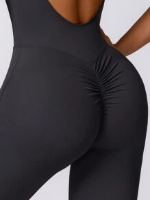 MASKERT Mono deportivo sin mangas para mujer para el yoga y ejercicio, de secado rápido y con estiramiento alto