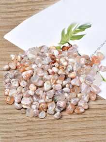 1 件随机颜色 100 克天然樱花玛瑙碎石小珠，水族箱景观装饰，鱼缸底部基质，水族箱鱼类供应