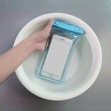 1入通用海灘游泳池防水手機袋，手機防水防塵袋，通用手機保護袋，透明保護袋，配實色，適用於沖涼、戶外活動、漂流、游泳、潛水、泳池、浴室、手機保護袋-保護您手機不受水損 - 彩色 - 查看 4