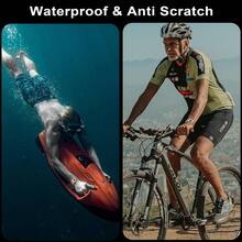 1入組適用於Apple Watch Series的鋼化玻璃屏幕保護殼，49mm Apple Watch Ultra超薄鋼化玻璃屏幕保護器，9H耐磨鋼化玻璃＋鈦合金框架，[保持原樣][觸感靈敏]輕盈防護玻璃貼膜，兼容Apple Watch Ultra，原色/黑色 - 鈦色 - 查看 10