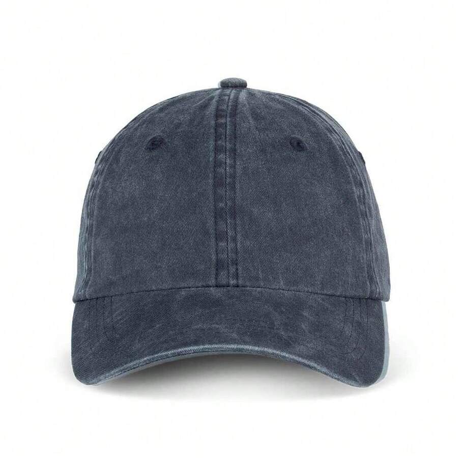 Native Spirit Unisex Adult Faded Washed Baseball Cap (Navy Blue) - Navy Blue - View 1