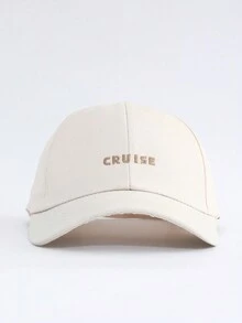 春夏時尚郵輪刺繡印花棒球帽，防曬遮陽帽適用於登山騎行男女款 - 米色 - 查看 2