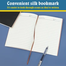 A5 Sổ tay bìa mềm màu đen/Giấy ghi chú màu/Bút bi lăn đen Nhanh khô Bút trung tính Văn phòng phẩm Bộ văn phòng - màu sắc - Xem 7