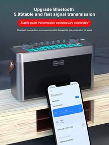 SY9- Home KTV Live Broadcast Sound Card Integrated Machine Microphone Microphone 3D Surround Stereo Sound Effect  Audio KTV Karaoke Song Machine - Black - View 3