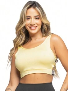 Women Sports Tees & Tanks - 黃色 - 查看 1