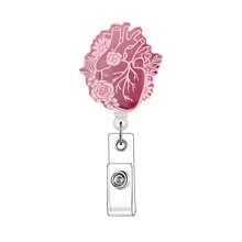 1pc Mirror Effect Acrylic Inspiration Quotes Funny Badge Reel Retractable ID Tag Card Holder With Clip For Nurse, Work, Office Workers Back To School - Pink - View 9