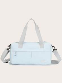 時尚休閒干濕分離旅行運動旅行袋，便攜大容量運動健身瑜伽肩背包，帶鞋履收納間，適合旅行和運動的完美行李收納袋 - 彩色 - 查看 9